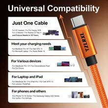 2入 60W 快充 USB 轉 Type-C 充電線,手機充電器,高速數據同步,適用於 MacBook Air/Pro、iPad 及其他設備 - 黑色 - 查看 3