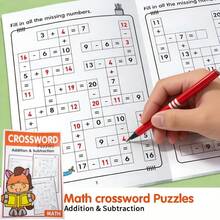 Addition And Subtraction Number Maze Fill-In Game Notebook, 32 Pages Math Calculation Book, Math Operation Practice Workbook, Educational Math Game For Elementary Students, Suitable For Home And Classroom Learning, Learning And Educational Writing Aid - Multicolor - View 4