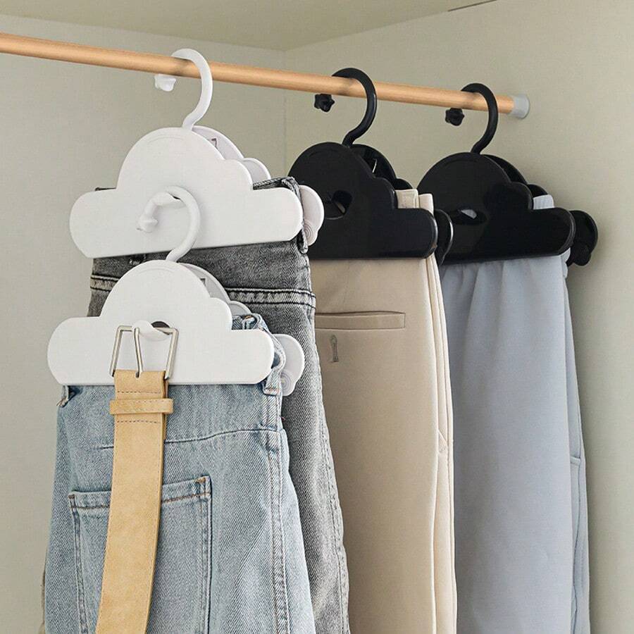 1pc Seamless Pants Clip Clothing Organizer Rack Wardrobe Storage Rack Drying Clip Anti-Wrinkle Rack - Multicolor - View 1