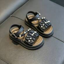 Caweiny Summer Children's Shoes Korean Version Of The Comfortable Girl Cool Care Soft All-Match Children Sandals - Black - View 6
