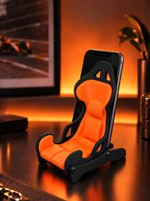1PC Racing Seat Phone Stand, Racing Car Seat Phone Holder, Adjustable Desktop Smartphone Stand, Stable Phone Cradle, Cool Gamer Desk Decor, Gaming Room Accessories, Racing Fan Gift, Universal Mobile Phone Holder, Birthday Holiday Gift - Racing Bracket - View 9