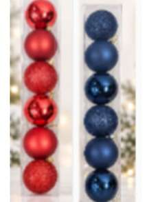 Christmas Ball Ornaments 6PCS Set, 8cm Hanging Baubles For Tree Garland Window Party Decor, 5 Colors - 8cm-6PCS - View 31