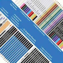 72pcs Art Supplies Drawing Pencils Set - Pro Sketching Kit, Includes Graphite, Charcoal, Watercolor & Metallic Pencils - 72 Piece Painting Set - View 7