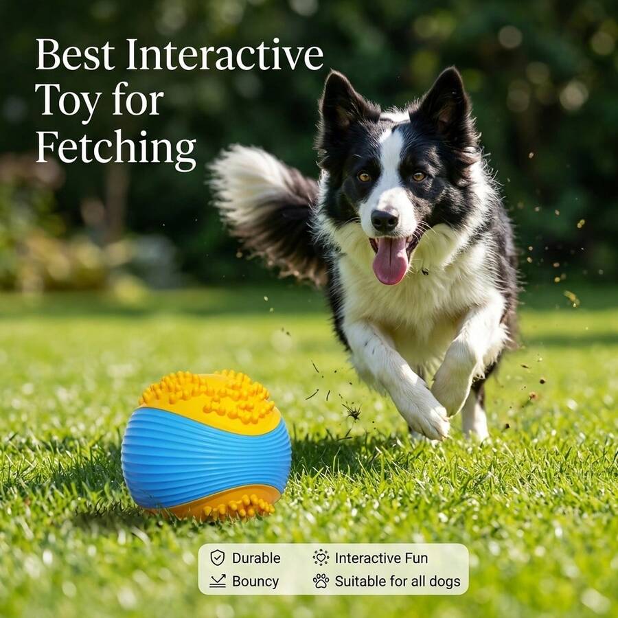 6.5cm Dog Chew Toy Ball, Squeaky Interactive Dog Ball, Durable Rubber Teething Tooth Care Toy, Textured Anti-Bite Fetch Ball, Suitable For Small And Medium Dogs And Puppies, Indoor And Outdoor Pet Play - Multicolor - View 1