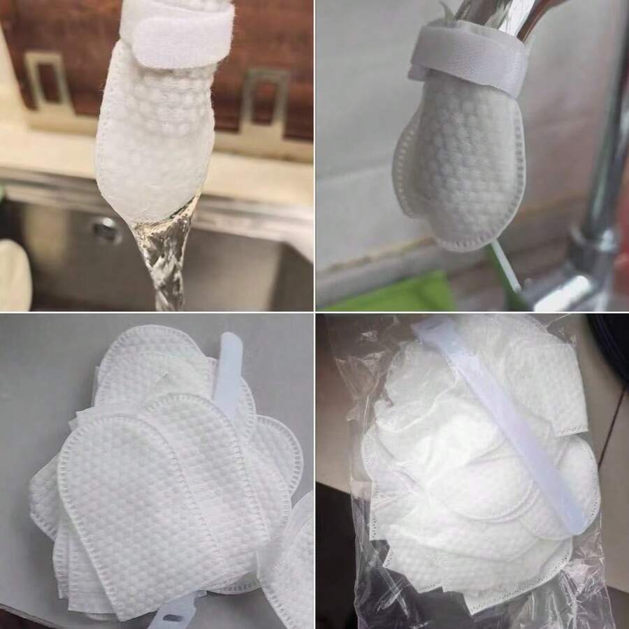 High Density Non-Woven Fabric Faucet Filter Cartridge, 40pcs Filter Cartridges + 5pcs Straps, Easy Installation, Filters Rust And Silt From Tap Water, Universal For Kitchen And Bathroom, Filters Rust, Silt And Impurities, Home Water Purification Filter Accessory - A - View 1