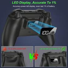 Xb Ox Series X/S Controller Battery Pack - Precise Battery Level Display - Fast Charging Does Not Damage The Controller - Rechargeable Up To 2000 Times For Gaming Accessories - Black - View 3