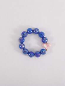 1pc European & American Bohemian Geometric Iridescent Bead Heart Elastic Bracelet For Women, Holiday Gift, Daily Wear - Handmade Iridescent Elastic String Bracelet - View 22