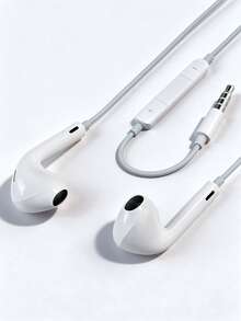 Type C Wired Earphones 3.5mm Interface Round Plug USB C In-Ear Headphones Electronic Call Music Bass Stereo Earphones Compatible With IPad/PC - View 8