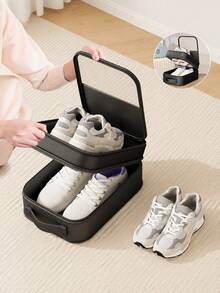 Large Capacity Travel Shoe Bag - Waterproof & Dust-Proof Storage Bag, Fits 1-3 Pairs, Suitable For Luggage Handle, Ergonomic Handle, Durable & Dust-Proof - Ideal Choice For Compact Travel Storage - A - View 3