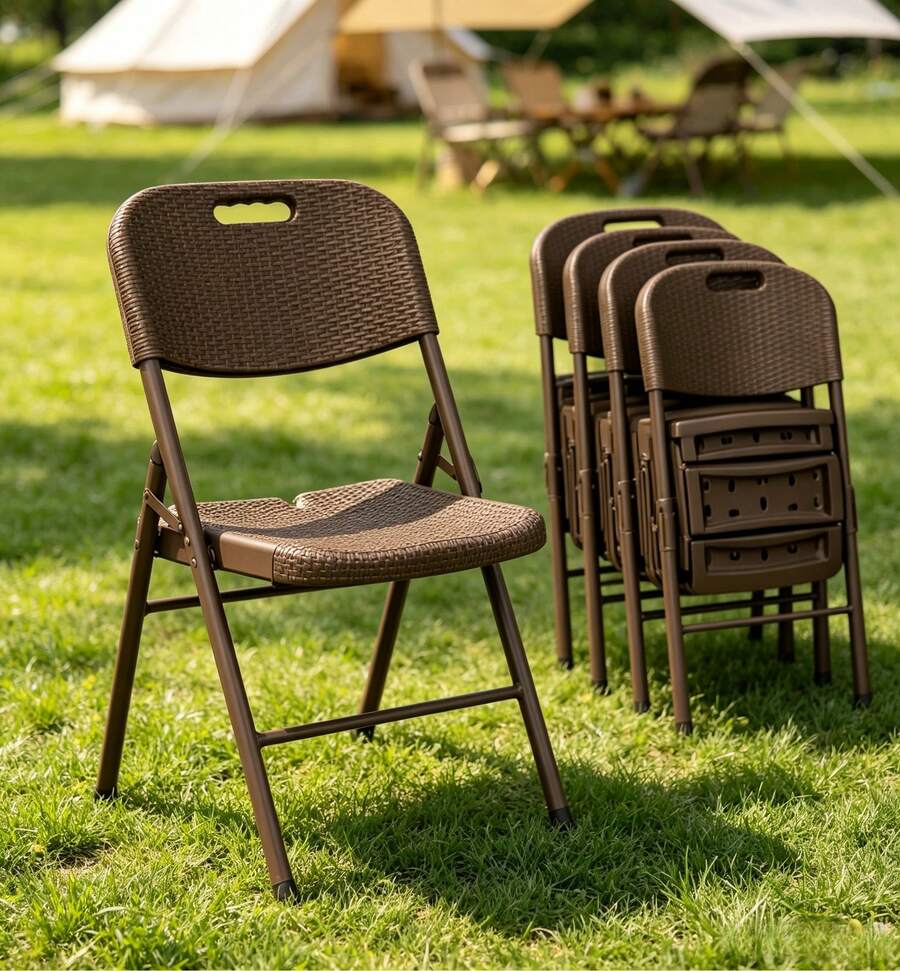 Folding Chairs - White - View 1