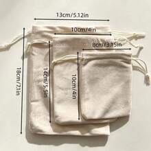 100pcs/50pcs/20pcs/10pcs Beige Plush Drawstring Bucket Storage Bags, Soft Plush Texture, Premium Quality, Suitable For Wedding Favors, Jewelry Storage, Holiday Gift Packaging, Scent Sachets And Cosmetic Storage - Beige - View 7
