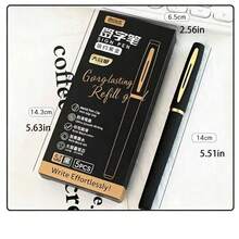 Disney 5pcs Black Gel Pens, 0.5mm Bullet Tip, Large Capacity Smooth Writing Pens, Office And School Stationery Set - Sets - View 2