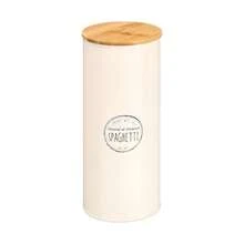 Dam Tall Cream Jar With Bamboo Lid. "Spaghetti" Design. - View 1