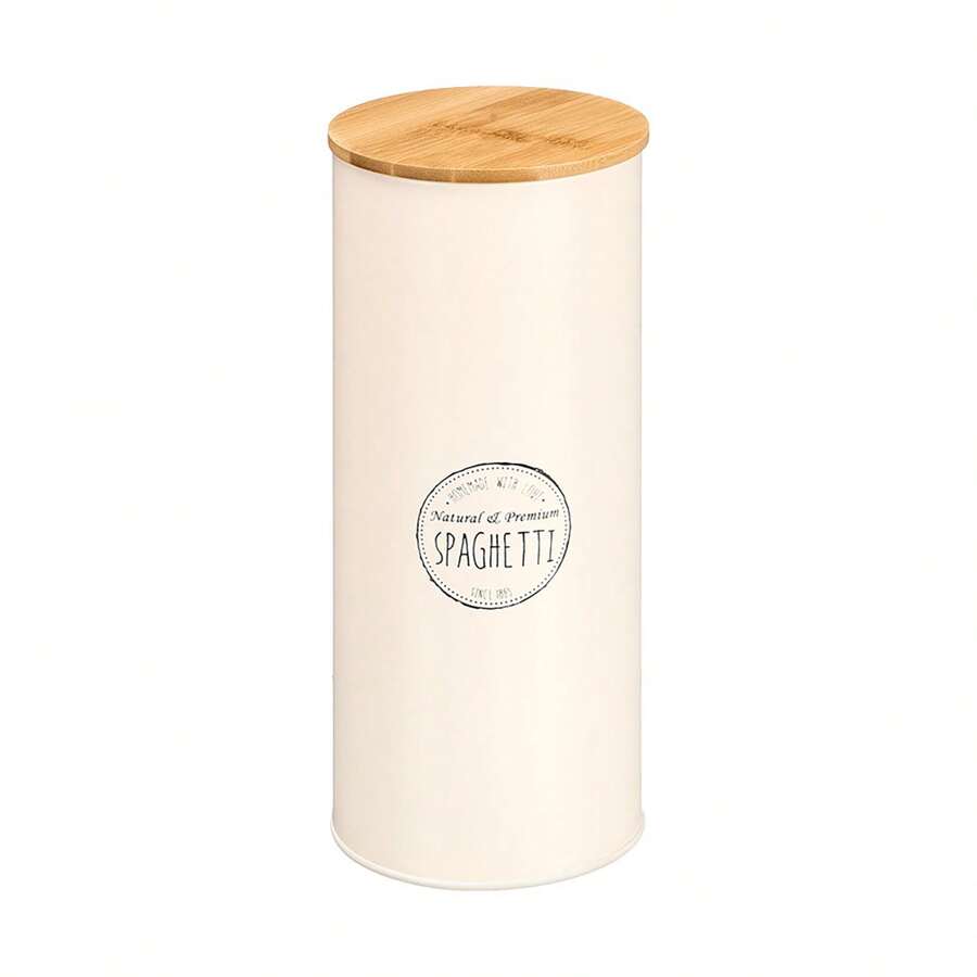 Dam Tall Cream Jar With Bamboo Lid. "Spaghetti" Design. - View 1