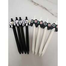 5pcs Creative Ballpoint Pens, Game Controller Sticker, Neutral Pen, Student Gift Pen, School Supplies, Suitable For Students, Adults, Teachers, Creative Gift, Writing Pen, Marker Pen, Medium Tip, Learning Supplies, Back To School Stationery - one-size - View 8