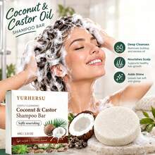 YURHERSU Coconut Scented Castor Oil Shampoo Bar: Deep Cleansing, Enhances Hair Volume, Provides Refreshing Oil Control Hair Care Experience. - Coconut Castor Oil Shampoo Bar - View 6