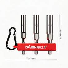 DAIEN Metric Socket Bit Set, Forged Alloy Steel Deep Hex Non-Magnetic, 6.35mm Universal Shank, With Hanging Strap And Carabiner, For Power Drill, Furniture, Home Appliances, Outdoor Repair And Disassembly - Hex Socket Set - View 9