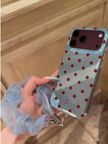 Premium Korean Style Polka Dot Phone Case Compatible With Iphone 18 Pro Max, 15, 17 Pro, 13, 18 Pro, 17, 16 Pro Max, Creative Full Coverage Anti-Drop Protective Cover, Women's Design - Pink - View 7