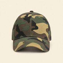 1pc Unisex Camouflage Baseball Cap, All-Season Duck Bill Hat, Outdoor Sports Casual Trucker Hat - Camouflage - View 3