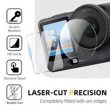 6pcs Tempered Glass Screen Protectors + 2pcs Lens Covers, Compatible With DJI Action 6/5 Pro/4/3 Front And Rear Screen Lens Tempered Glass Protective Film + Protective Cover, Ultra-Clear Tempered Glass Protective Film, Scratch-Resistant, Bubble-Free, Highly Scratch-Resistant. - View 9