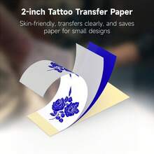 [Tattoo Transfer Paper] 2" Tattoo Transfer Paper, Compatible With C50 Printers, 130Mm/5.12In, 50Mm/1.97In, Multiple Ways To Combine, Skin-Friendly, Transfers Clearly, And Saves Paper For Small Designs - View 4