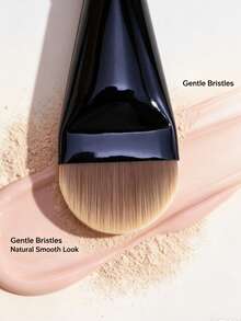 1pc Flat Head Foundation Brush With Wooden Handle, Soft & Seamless, No Makeup Absorption, Mask Brush, For Foundation Liquid & BB Cream, Beginner-Friendly, Portable Makeup Tool - Multicolor - View 10
