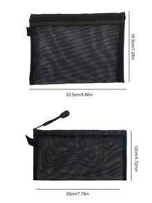 Airplane Theme Mesh File/Passport Organizer Bag & Stationery Storage Pouch, Lightweight And Portable, Suitable For Travel And Vacation, Also Applicable For Daily Storage Of Receipts, Stationery And Other Items - Multicolor - View 12