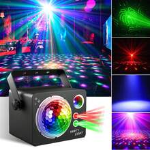 1pc RGB Disco Party Light, DJ Stage Lighting With Remote Control & Sound Activated Mode, Colorful Projection Lamp For Home Party, Birthday, Wedding, Christmas, Halloween, Bar, Club - Black - View 3