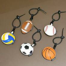 1PC Fashion PU Leather Soccer Basketball Exquisite Car Backpack Key Chain 3D Pendant Gift - Multicolor - View 3