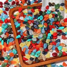 30pcs Mixed Color Marble Pattern Irregular Acrylic Imitation Stone Loose Bead For DIY Bracelet Necklace Earring Keychain Jewelry Making Craft Supplies - Random Color Mixing - View 17