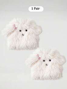 1 Pair Cute Cartoon Sheep Leg Sets Fuzzy Leg Warmers With Red Bowknot, Fluffy Boot Toppers For Winter Snow Boots - Multicolor - View 12