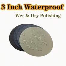 100pcs 3 Inch/75mm Wet/Dry Mixed Sandpaper Set, 60-3000 Grit 3 Inch Sanding Discs, Suitable For Multiple Surfaces (Metal, Wood, Plastic, Composite Materials), Perfect For DIY, Car Repair And Construction Projects - Black - View 3