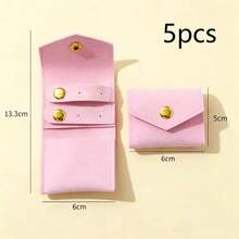 1pc/5pcs Jewelry Storage Roll, Mini Ultra-Small Jewelry Roll Bag, Earring Ring Necklace Storage Bag, Home Jewelry Storage Bag - Multicolor - View 34