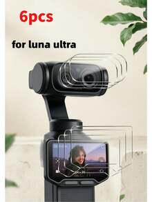 6pcs/Pack, Compatible With Insta 360 Luna Ultra Screen Protector, High Definition Tempered Glass, Anti-Scratch, Crystal Clear, Suitable For 360 Luna Ultra (3+3) - View 2