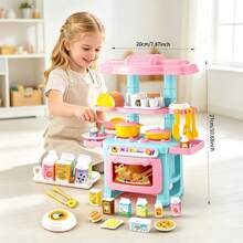 47pcs Kids Kitchen Playset, Children Role Play Cooking Toys, Mini Simulation Kitchen Toys, Parent-Child Interactive Toys, Suitable For Boys And Girls, Birthday Gift, Holiday Gift, Halloween Interactive Gift - Multicolor - View 1