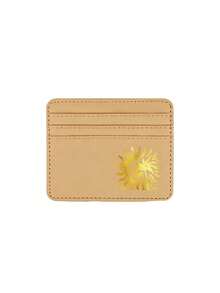 Multi-Slot Printed Card Wallet, Gold Sun And Coconut Tree Pattern Fashionable High-End Wallet, Multi-Card Slot Card Storage Bag, Lightweight Thin Bank Card And ID Card Storage Small Bag, Portable Compact Coin And Card Holder, Unisex Card Sleeve, Daily Travel Commute Personal Document Card Holder, Unique Teacher's Day Gift, Birthday Gift, Holiday Gift, Party, Wedding, Back To School, Middle East National Day Gift For Friends, Family, Lovers - Multicolor - View 15