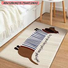 1pc Dachshund Letter Pattern Rug, Bedside Rug, Christmas Decor Rug, Home Decor, Skin-Friendly Comfortable, Washable Rug, Doormat, Bathroom Mat, Living Room Decor, Bedroom Decor Rug, Bedroom Rug, Bathroom Decor Rug, Bathroom Mat, Study Room Closet Decor - A - View 11