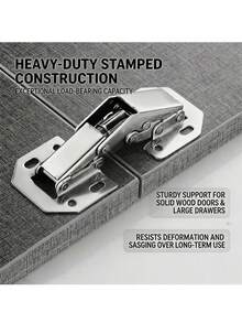 180 Degree Soft Close Frog Cabinet Hinges, Stainless Steel Surface Mount Concealed Hinges, 2pcs Furniture Hardware, Suitable For Kitchen Cabinets, Bathroom Vanity, Wardrobe And Closet Doors - Small - View 9