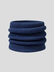 1pc Unisex Winter New Solid Color Fleece Lined Neck Warmer Scarf, Cervical Protection Warm Scarf, High Neck Sweater Fake Collar Decorative Scarf - Multicolor - View 15