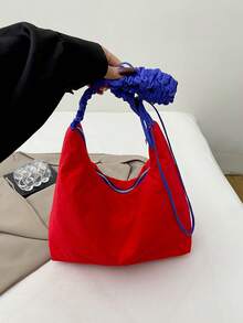 New Slouchy Large Capacity Fashion Casual Highly Attractive Personalized Commute Versatile Shoulder Crossbody Bag - Red - View 9