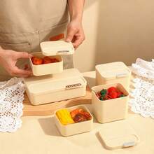 PP Bento Box Adult, Microwavable Lunch Containers, Leakproof Snack Containers With Lids, Plastic Travel Food Containers, Meal Prep Containers, School Student Lunch Box, Salad Container For Lunch, Bento Snack Box - Multicolor - View 4