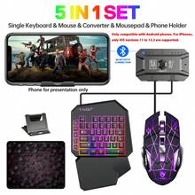 Single-Handed Keyboard Combined With Gaming Mouse, Compatible With Android, 35 Game-Specific Keys, RGB Lighting, Membrane Keyboard, Ergonomic Design, Automatic Pressing Function, Long-Lasting Comfort, Small Left-Handed Mouse Set - View 12