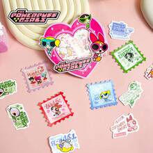 THE POWERPUFF GIRLS 20pcs Cute Anime Sticker Set. Vibrant Colors, Fun Designs, Featuring Characters Like Bubble, Flower And Fluffy. Suitable For School Supplies, Scrapbooking, DIY Projects, And A Great Gift For Anime Fans. - Multicolor - View 6