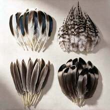 Boho DIY Craft Feathers 40/120Pcs, 4 Styles 5-15cm Small Artificial Feather Mix For Dreamcatcher, Jewelry, Costume, Wedding Decor - A - View 1