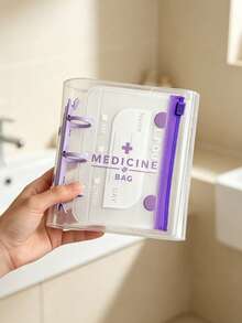 Portable Pill Storage Book/Package Set With 7 Medication Bags And Writable Labels, Suitable For Supplements And Small Daily Items, For Home, Travel, Camping And Elderly/Patient Care, Thoughtful Gift For Christmas And Thanksgiving, Essential Medical Accessory For On-The-Go Users, Dorm And Back To School Must-Have - Multicolor - View 4
