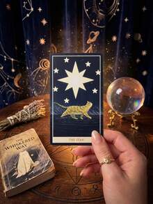 Cute Orange Cat Tarot Cards For Beginners And Experts | Aesthetic Ginger Cat Divination Cards | Spiritual Witch Style Gift For Cat Lovers - Multicolor - View 3