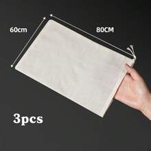 3pcs Reusable Drawstring Food Strainer Bags, Suitable For Soy Milk, Nut Milk, Soup, Broth, Herbal And Kitchen Filtration, Fine Mesh Kitchen Filter Bags - Multicolor - View 16