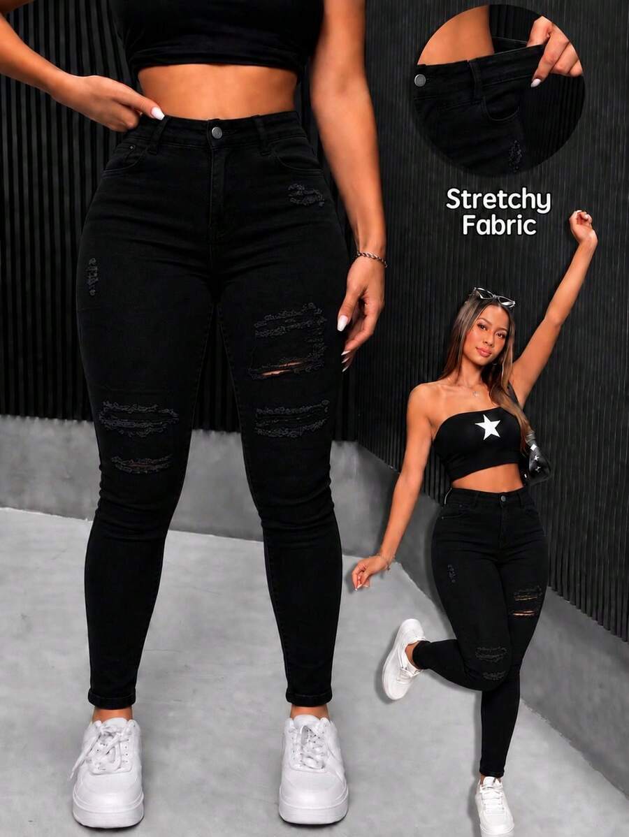 Women Jeans - Black - View 1