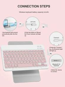 Smart Wireless Keyboard Compatible With IPad, Phone, Laptop, 150mAh Battery, Ultra-Thin Silent Office Keyboard, 10-Inch Portable External Keyboard, English Version - View 7