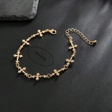 1pc Minimalist Cross Combination Bracelet, Premium Versatile Fashion Accessory - Multicolor - View 3